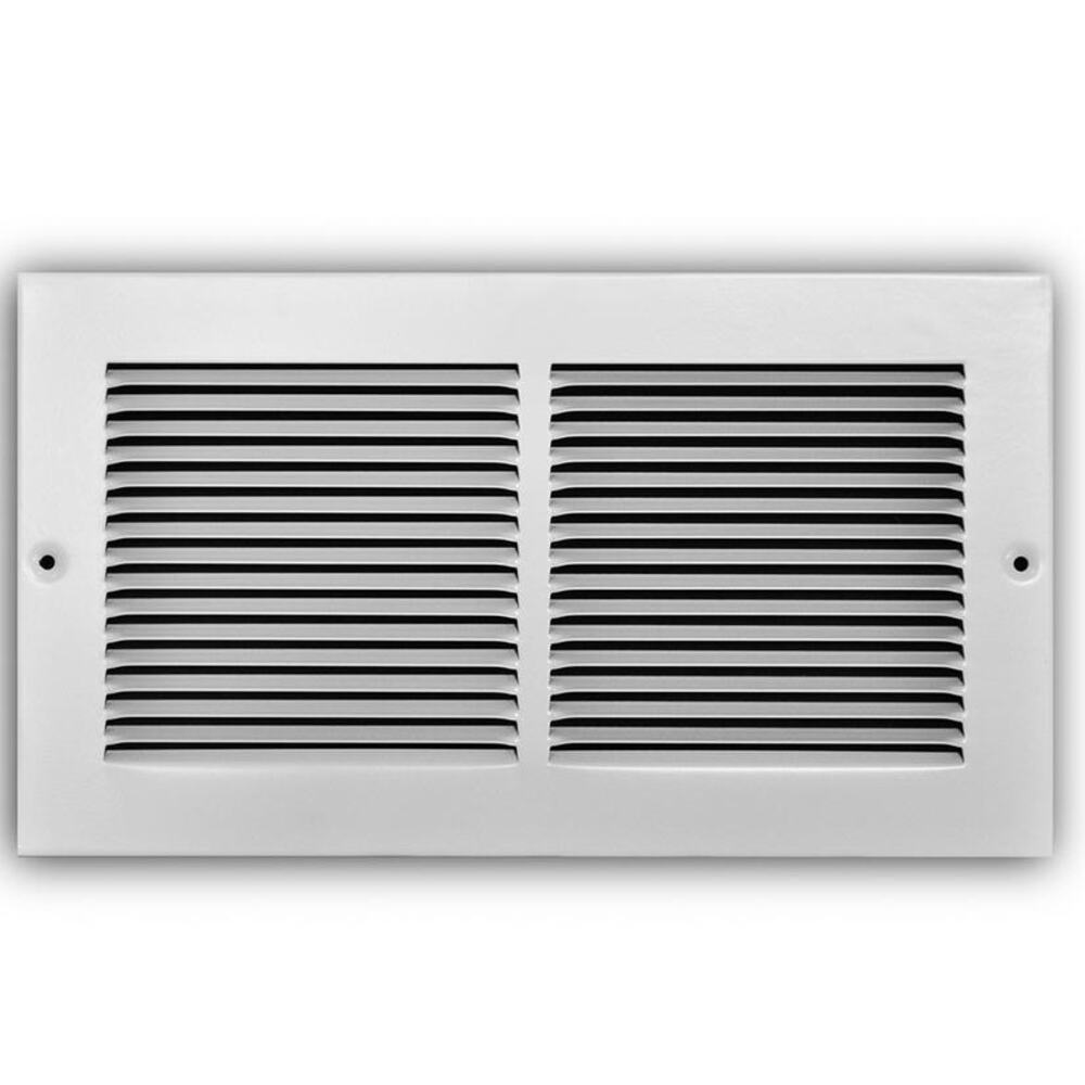 Everbilt 12 in. X 6 in. 1-Way Steel Baseboard Return Air Grille in White